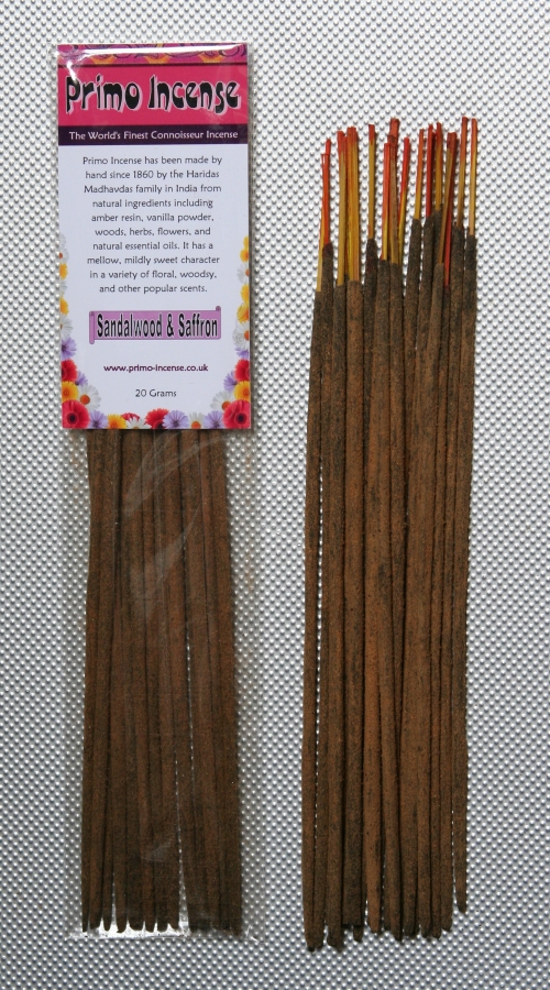 Primo Connoisseur Sandalwood & Saffron Incense Sticks 20 grams